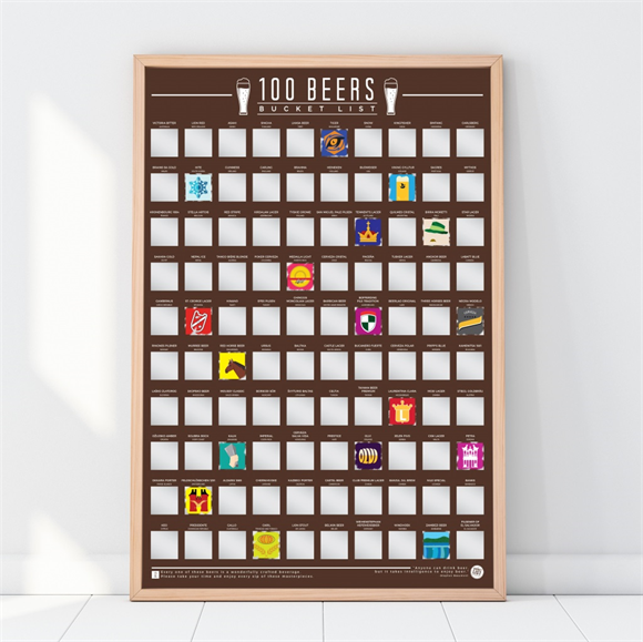 Product image 1 of Gift Republic Scratch Poster - 100 Beers