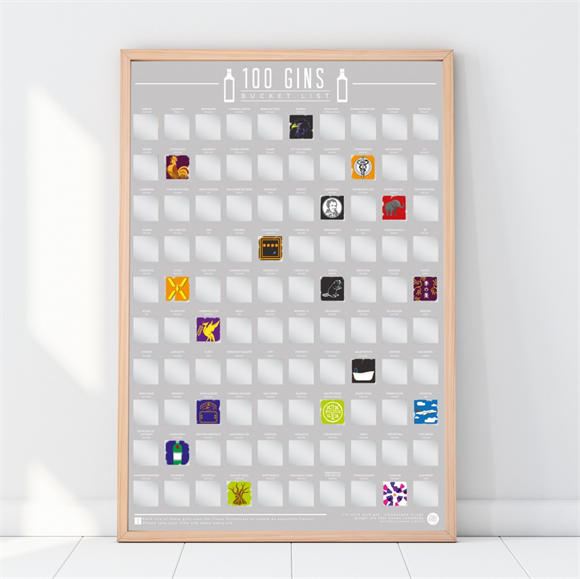 Product image 1 of Gift Republic Scratch Poster - 100 Gins