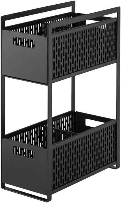 Product image 1 of Yamazaki 2-tiered storage basket set - Tower - Black