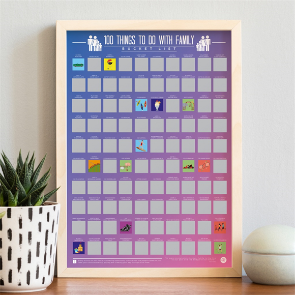 Product image 1 of Gift Republic Scratch Poster - 100 Things To Do With Family