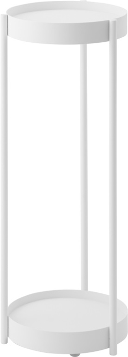 Image of Yamazaki 2-tiered plant stand with caster - Tower - White