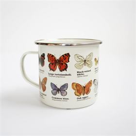Image of Gift Republic Butterflies - Enamel Mug