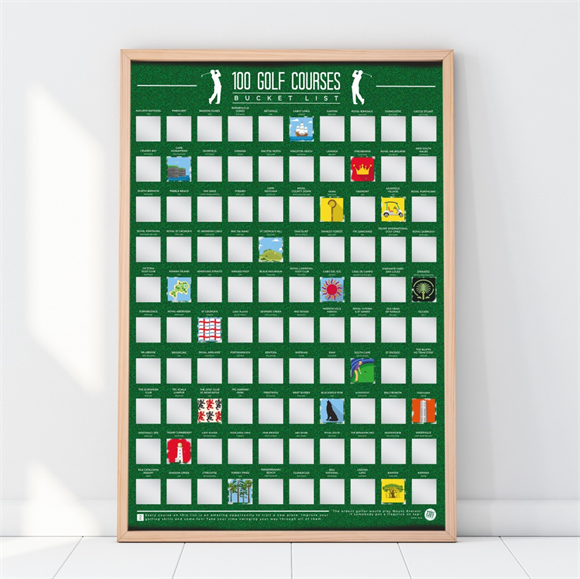 Product image 1 of Gift Republic Scratch Poster - 100 Golf Courses