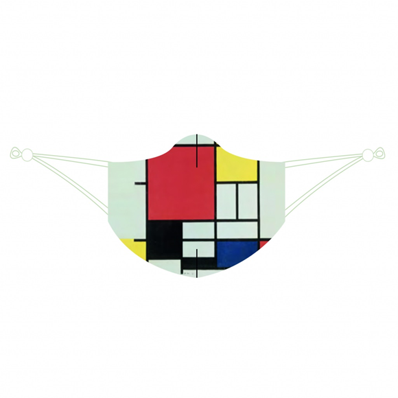 Product image 1 of LOQI Mask Piet Mondrian - Composition with Red, Yellow en Blue
