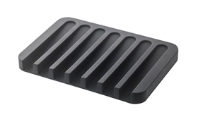 Image of Yamazaki Silicone soap tray - Flow - black