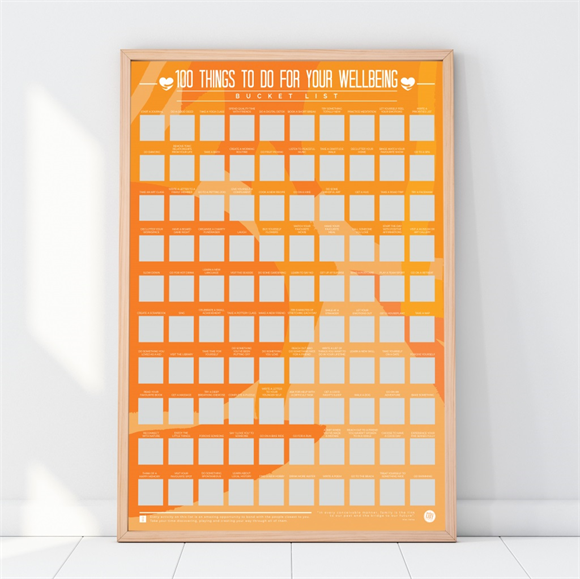 Product image 1 of Gift Republic Scratch Poster - 100 Things To Do For Your Wellbeing