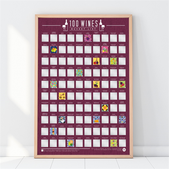 Product image 1 of Gift Republic Scratch Poster - 100 Wines