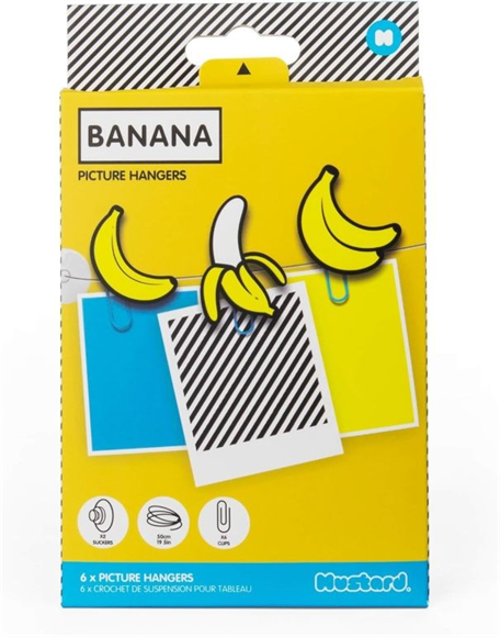 Product image 1 of Mustard Banana Picture Hangers (set of 6)