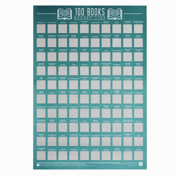 Product image 1 of Gift Republic Scratch Poster - 100 Books