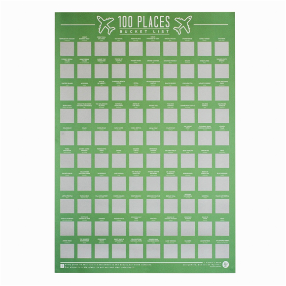 Product image 1 of Gift Republic Scratch Poster - 100 Places