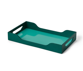 Image of Printworks Lacquered Tray - Swell, Turquoise/Green M