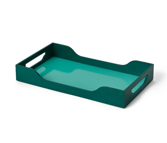 Product image 1 of Printworks Lacquered Tray - Swell, Turquoise/Green M