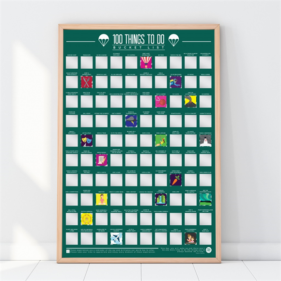Product image 1 of Gift Republic Scratch Poster - 100 Things To Do