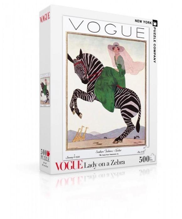 Product image 1 of New York Puzzle Company Lady on a Zebra - 500 pieces