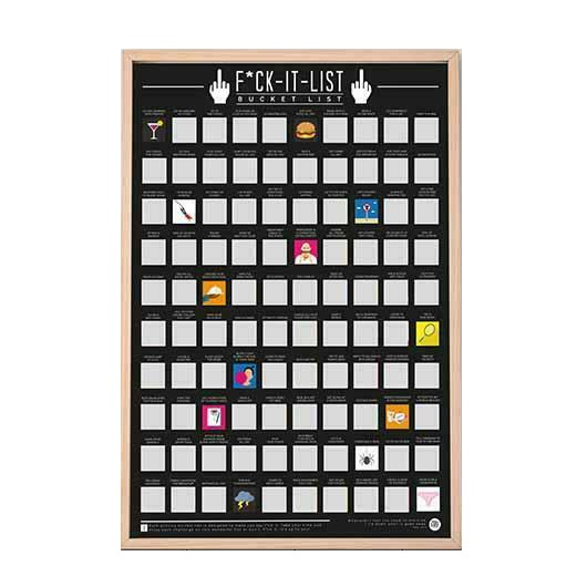 Product image 1 of Gift Republic Scratch Poster - 100 F*ck-it-list