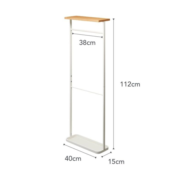 Product image 1 of Yamazaki Hanging umbrella stand with wooden top - White