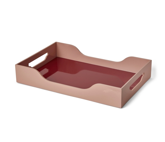 Product image 1 of Printworks Lacquered Tray - Swell, Maroon/Pink L