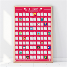 Image of Gift Republic Scratch Poster - 100 Dates To Go On