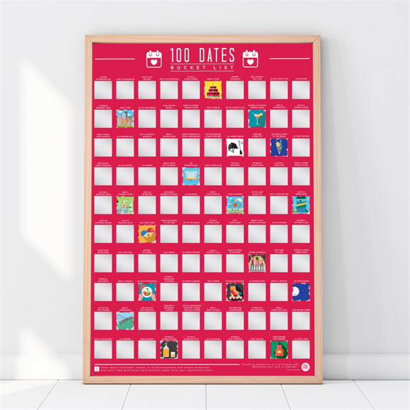 Product image 1 of Gift Republic Scratch Poster - 100 Dates To Go On
