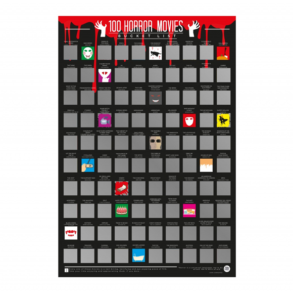 Product image 1 of Gift Republic Scratch Poster - 100 Horror Movies