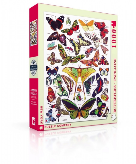 Product image 1 of New York Puzzle Company Butterflies~Papillons - 1000 pieces