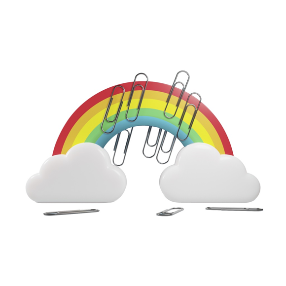 Product image 1 of Mustard Rainbow Paperclip Holder