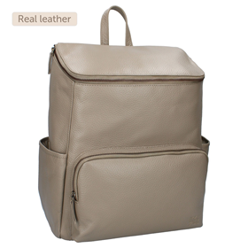 Image of Diaper backpack Sienna Lovely Leather - Beige