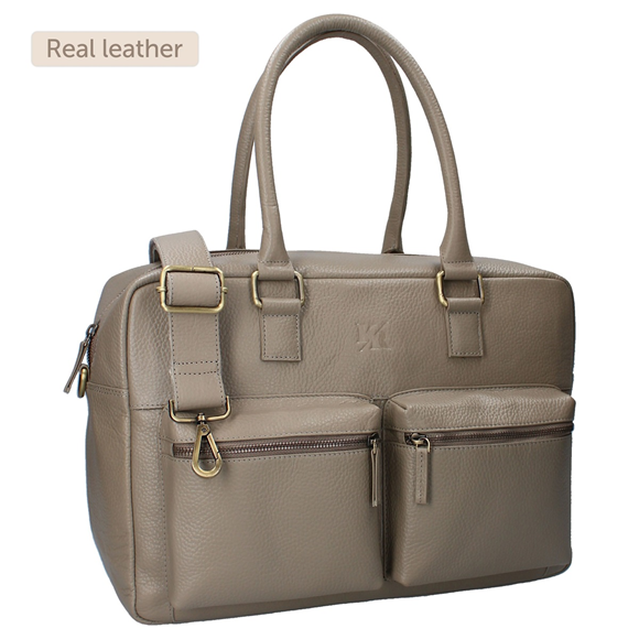 Product image 1 of Diaper bag Vienna Lovely Leather - Taupe