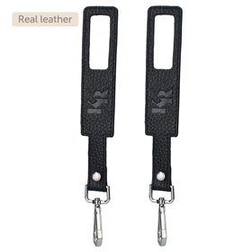 Image of Ganchos para cochecito Lovely Leather - Negro