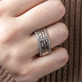 Image of Combined iXXXi ring Design - Silver