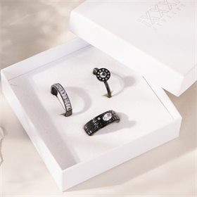 Image of Black Diamond Zusammengesetzte ring set - schwarz
