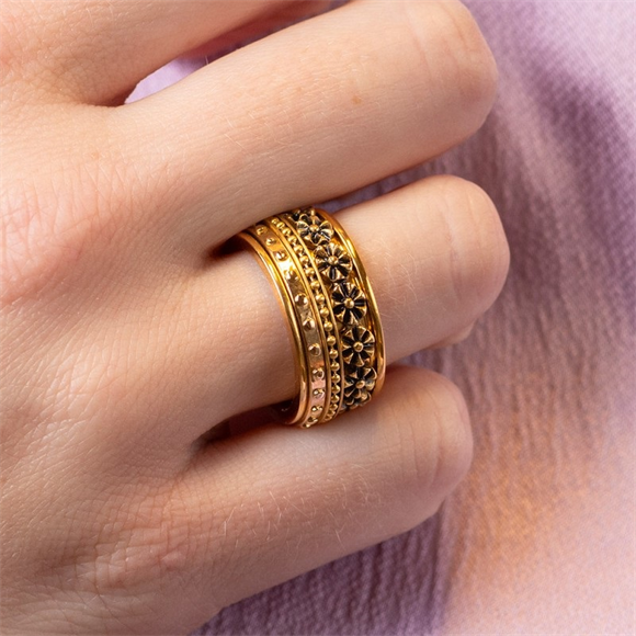 Product image 1 of Flower Girl Zusammengesetzte Ring set - Gold