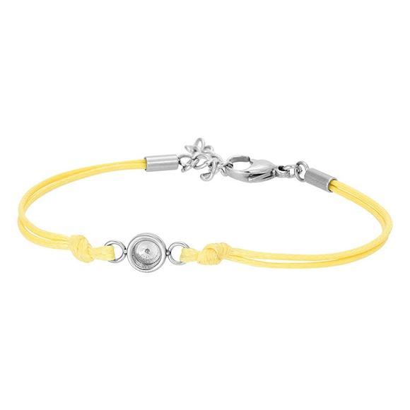 Product image 1 of Bracelet Wax Cord Top Part Base Yellow