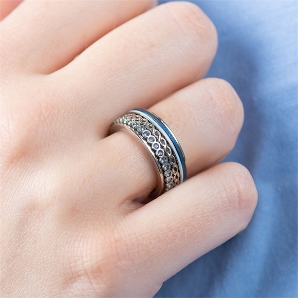 Product image 1 of Samengestelde ring Blue Zilver