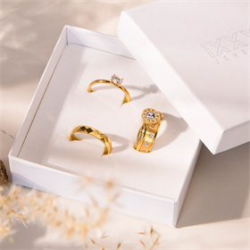 Image of Sparkle Diamond Zusammengesetzte Ring set - Gold
