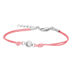 Image of Bracelet Wax Cord Top Part Base Pink