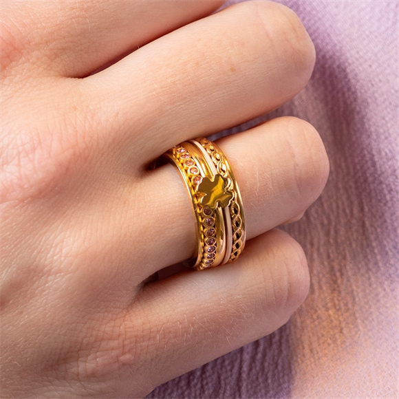 Product image 1 of Samengestelde iXXXi ring Lucky Clover - Goud