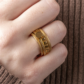 Image of Samengestelde iXXXi ring Abstract - Goud